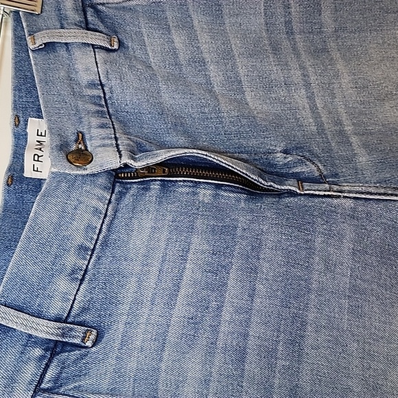 FRAMELe Palazzo High Rise Cropped Wide Leg Jeans in Galeston Size 27 - Picture 14 of 16